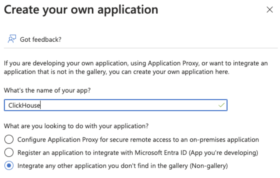 Azure Non-Gallery App